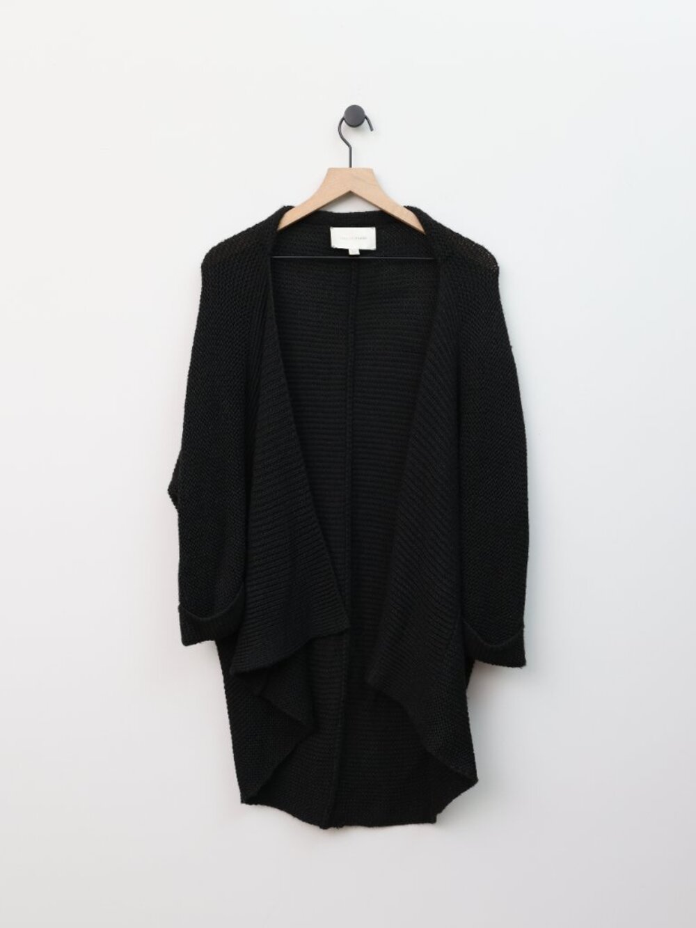 Brochu Walker Alpaca Wool Blend City Cardigan Black One Size Oversized Knit - Picture 2 of 4